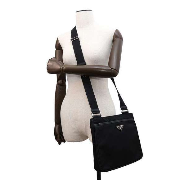 Prada Nylon Saffiano Shoulder Bag Black - Picture 4 of 14